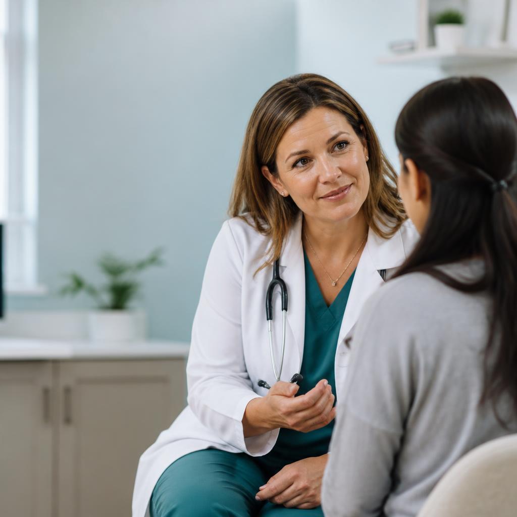A clinician listening during a patient consultation